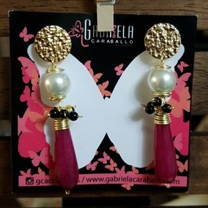 Pearl and Crystals earings